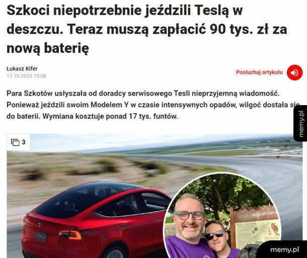 No kto im kazał w deszczu jeździć