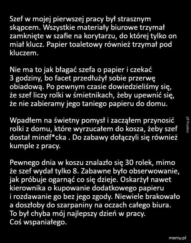 Skąpy szef