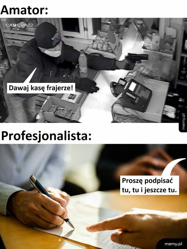 Amator vs profesjonalista