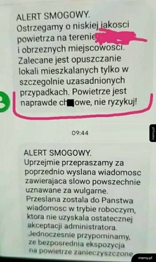 Alert smogowy