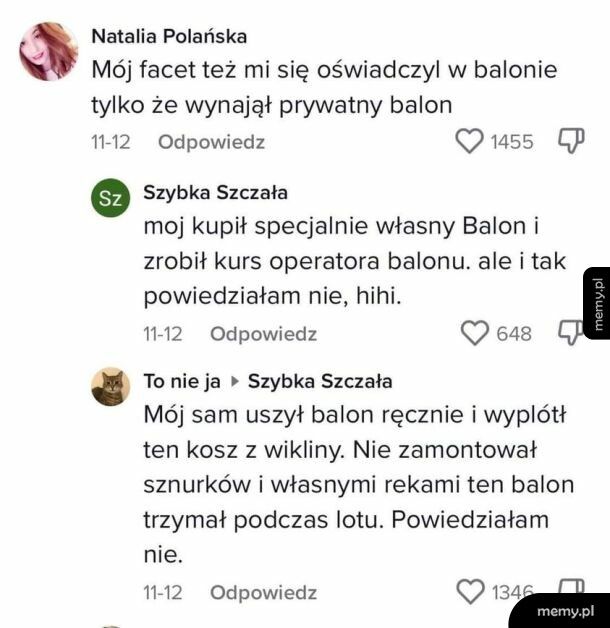 A mój facet użył Alchemii i transmutował się w balona. Powiedziałam nie