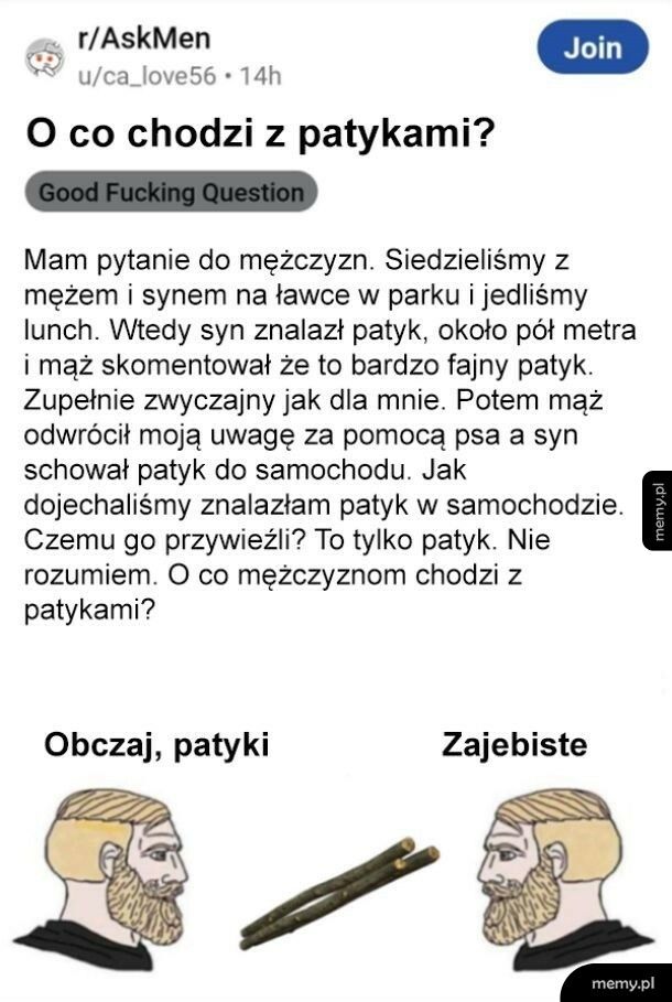 Mężczyźni i patyki