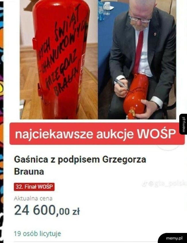 Gaśnica na aukcji