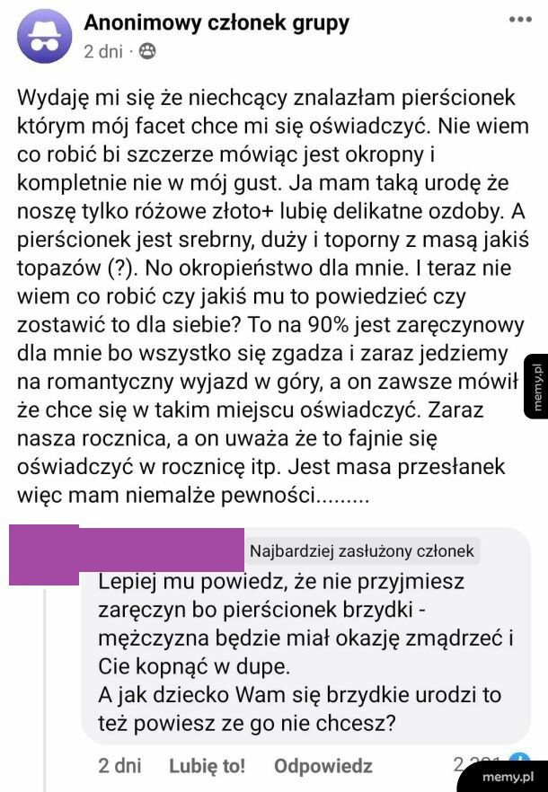 Pierścionek zaręczynowy