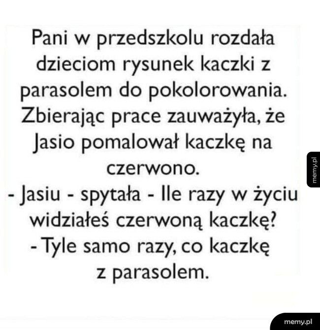 Rysunek kaczki z parasolem