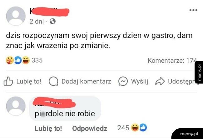 Pierwszy dzień w gastro