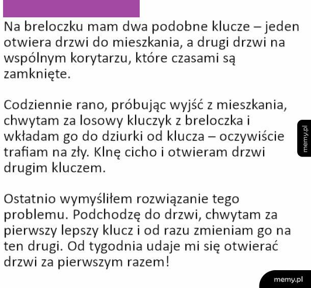 Problem z kluczami