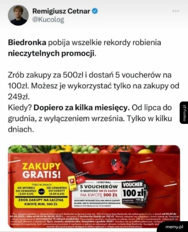 Promocje w biedrze takie są