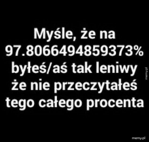 Myślę, że