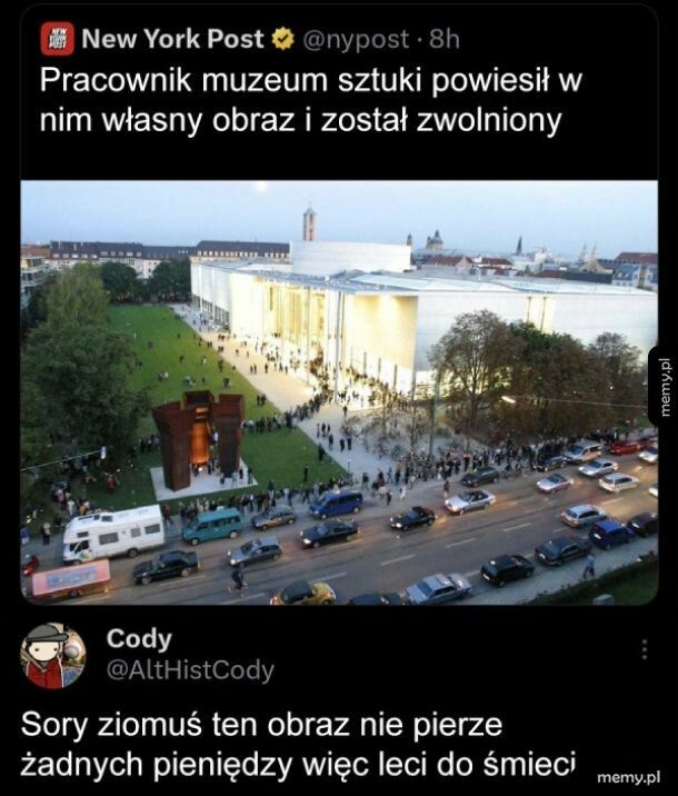 Zwolnili go z pracy za powieszenie włąsnego obrazu