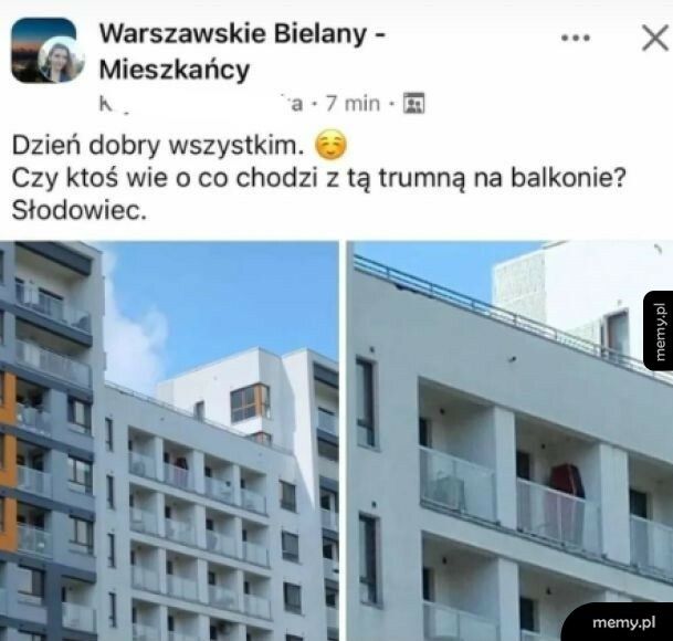 Trumna na balkonie