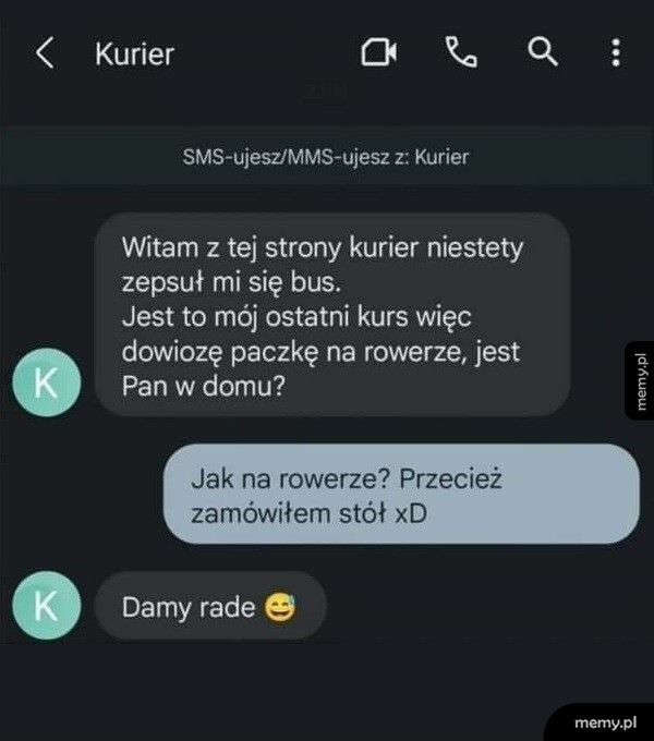 Wiadomość od kuriera