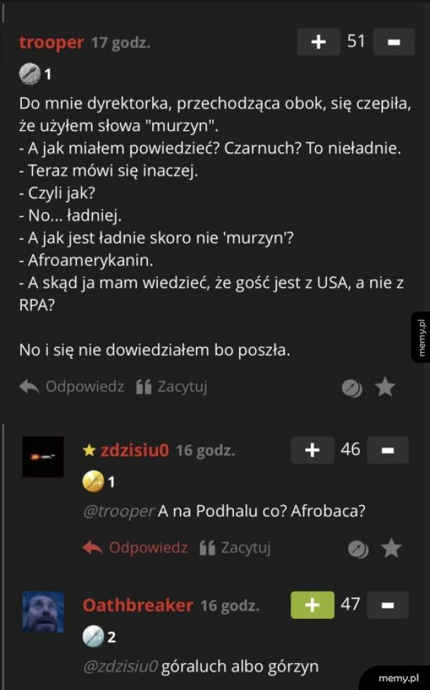 Określenia na murzyna z Podhala