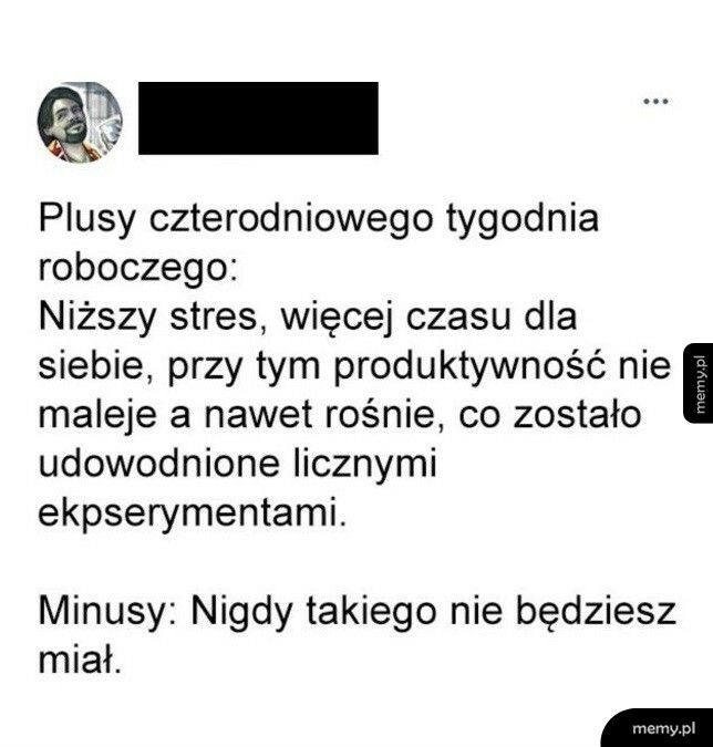 Plusy i minusy czterodniowego tygodnia pracy