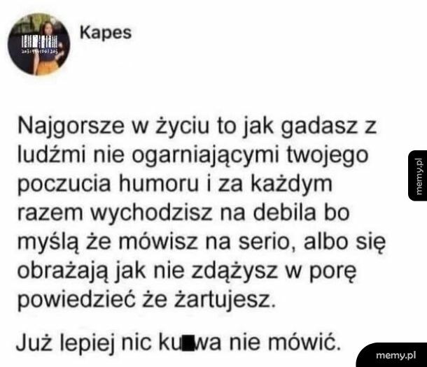 Trzeba siedzieć cicho