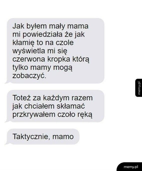 Czerwona kropka na czole