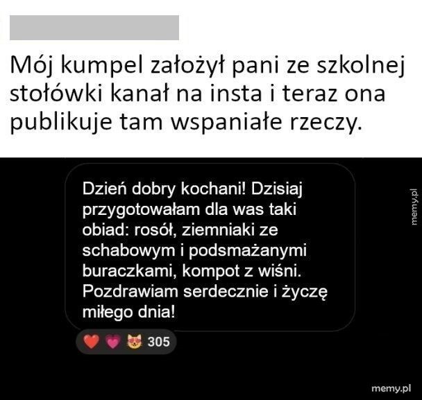 Profil pani ze stołówki