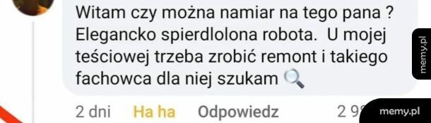 Fachowca dla teściowej