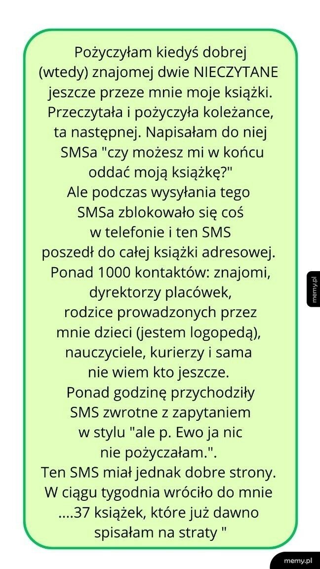 Prośba o zwrot książki