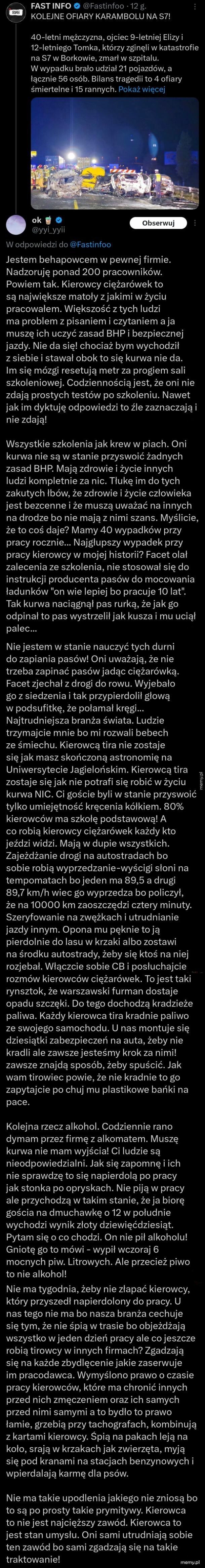 Kierowcy ciężarówek