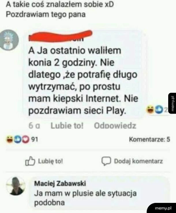 Słaby internet