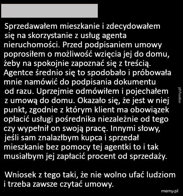 Warto czytać umowy
