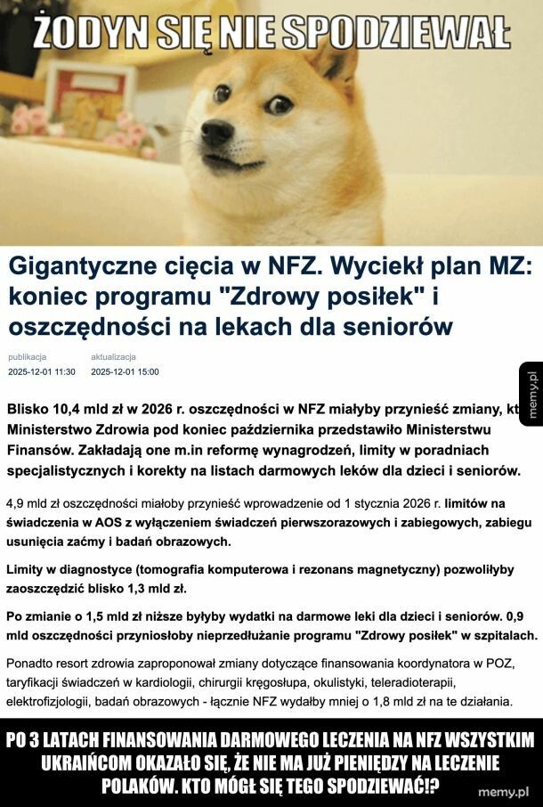 Żodyn się nie spodziewał
