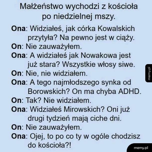 A co było na kazaniu