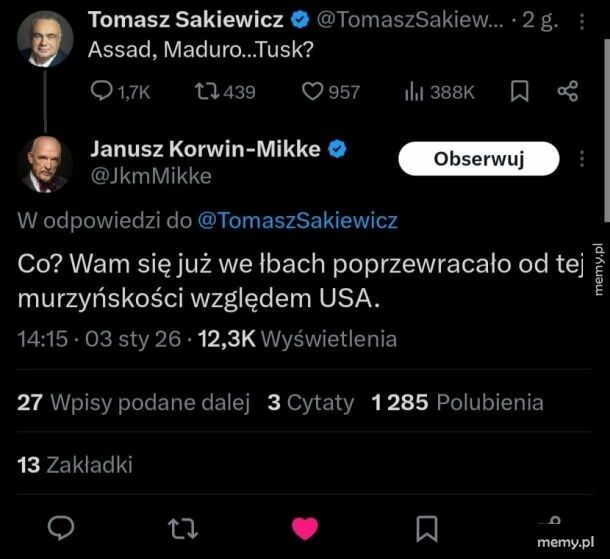 Jeśli nawet JKM pisze ci takie rzeczy to naprawdę znak że trzeba iść się leczyć