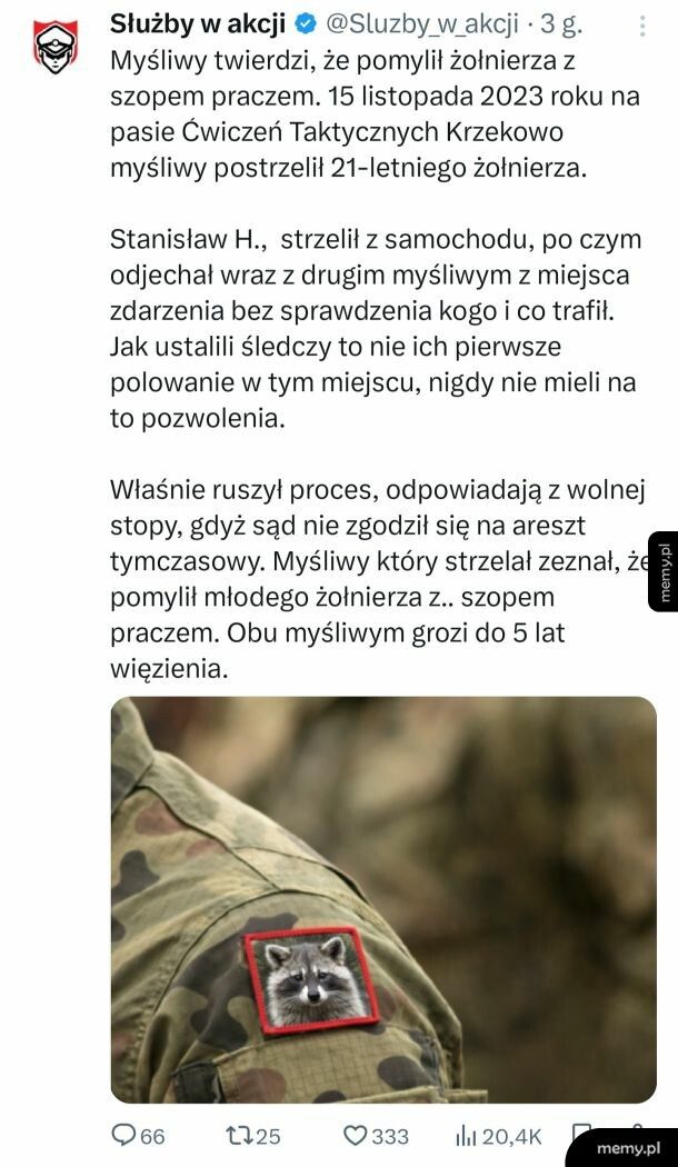 Dla nas skandal, dla myśliwego zwykła Środa