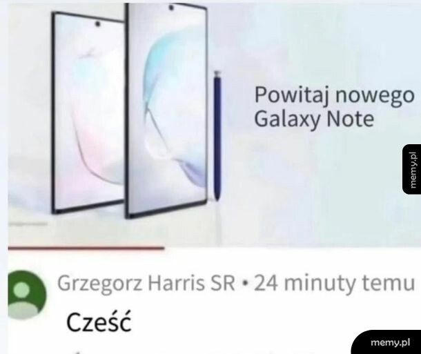 Ładnie sie przywitał