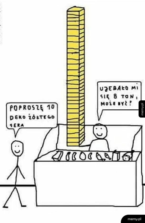 Każda pani krojąca coś w sklepie