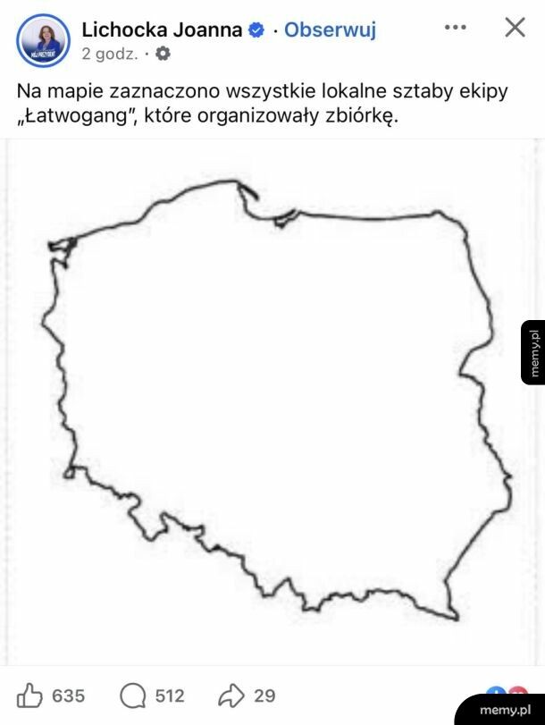 Na mapie zaznaczono każdy punkt gdzie szanują Lichocką