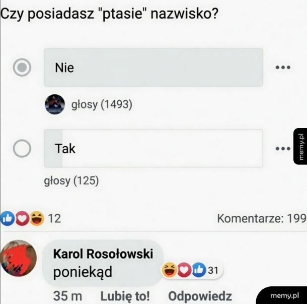 Ptasie nazwisko