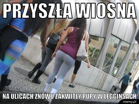 Przyszła wiosna Na ulicach znowu zakwitły pupy w legginsach