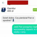Sprzedaż garnituru