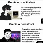 Granie w dzieciństwie i w dorosłości