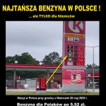 Najtansza benzyna w Polsce, ale nie dla Polakow
