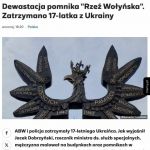 Dewastacja pomnika "Rzeź Wołyńska" - zatrzymano Ukraińca