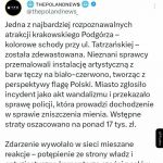 Ktoś przemalował schody na biało-czerwony kolor