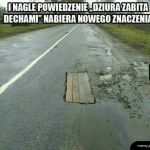 Dziura zabita dechami