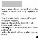 Ulubiony numerologicznym fakt