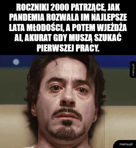 Robert Downey Jr. z pustym spojrzeniem w filmowej scenie