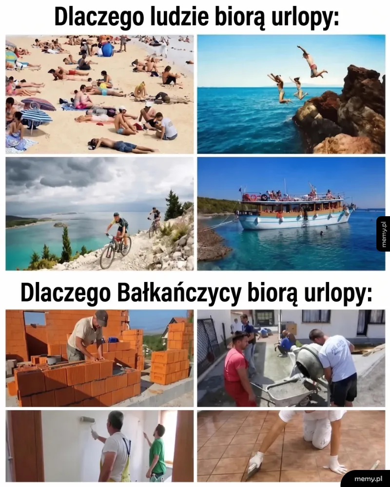 Wakacyjny relaks po bałkańsku, czyli betoniarka zamiast basenu 🏖️🧱😂