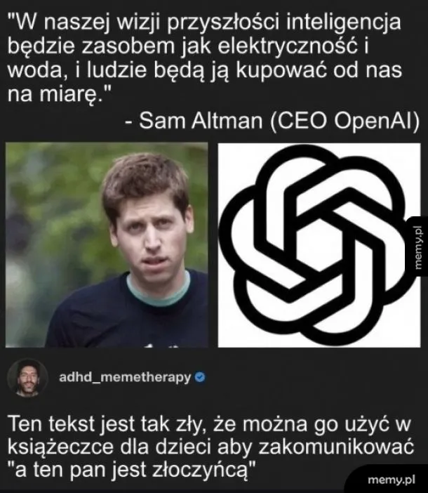 Szef OpenAI przypadkiem odpalił tryb złoczyńcy z kreskówki i chce nam sprzedawać rozum na abonament 🦹‍♂️🧠💸
