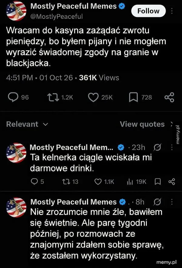 Kiedy przegrasz całą wypłatę w kasynie, ale znasz modne psychologiczne terminy z Twittera i postanawiasz zrobić z siebie ofiarę systemu 🎰💸