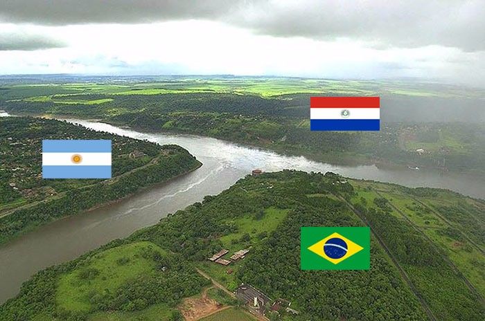 Argentyna, Brazylia i Paragwaj.