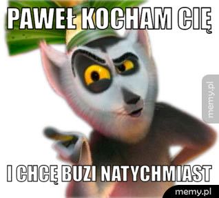 Paweł Kocham Cię i chcę buzi natychmiast