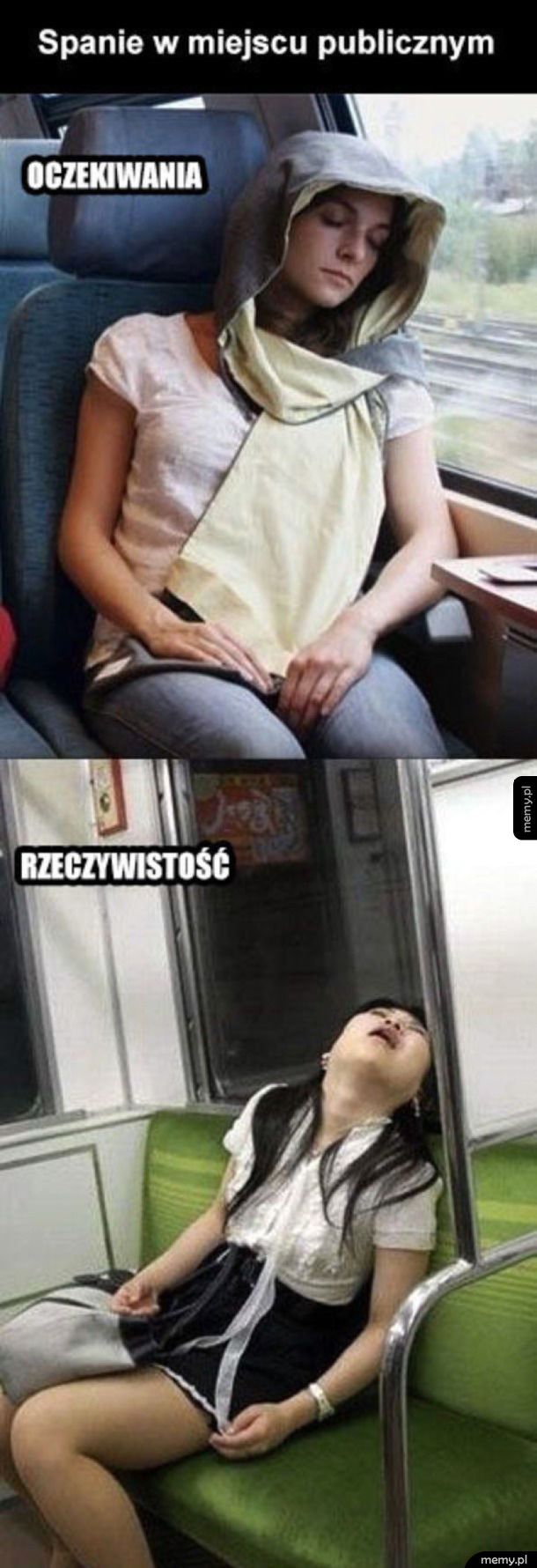 Spanie w publicznych miejscach