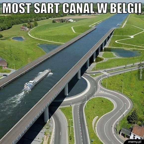 Most Sart Canal w Belgii   